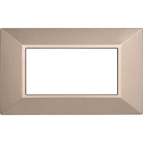 ETTROIT AN90410 4P Pyramidenplatte MOON Serie, Farbe Bronze, kompatibel mit Bticino Axolute