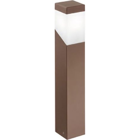 Borne D'Éclairage D'Extérieur Ges620 En Aluminium Finition Rouille Avec Diffuseur Opale, Raccord E27 Ip44 - Gealuce (1/2)
