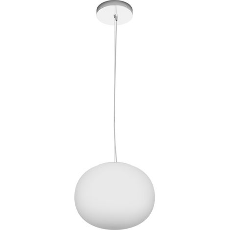 Sospensione Contemporanea Soft Metallo Cromo Vetro Acidato Opaco 1 Luce E14 (1/3)