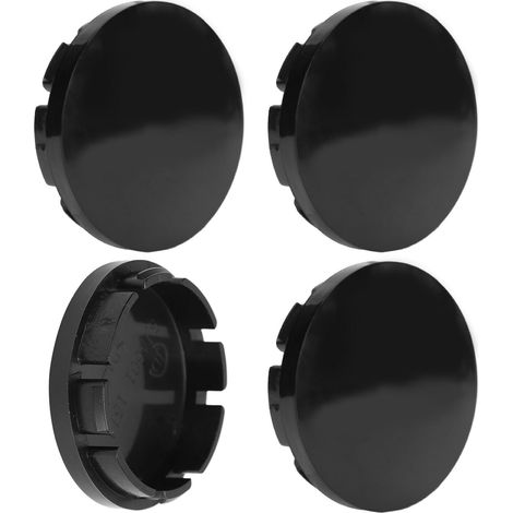 Wheel Centre Caps Cover Wheel Trim, 56mm 4pcs Car Wheel Center Hub Caps Black Compact Tyre Wheel Hub Caps Universal Vehicle (1/5)