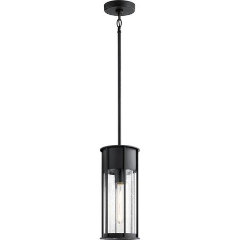 Elstead Camillo Suspension Extérieure 1 Lumière Texturée Noir IP44 (1/5)