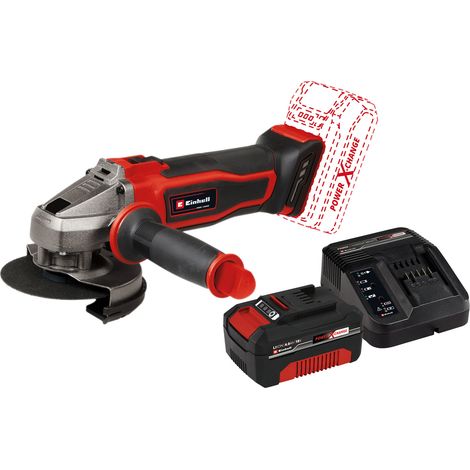 EINHELL Akku-Winkelschleifer TE-AG 18/ 115-2 Li Kit (1x 4,0 Ah) (1/5)