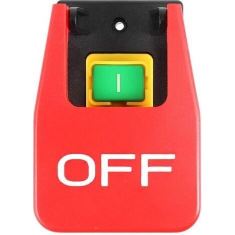 Interupteur Bouton Poussoir Electromagnetiques à Protection de Sous-Tension, 16A, Bouton Poussoir Marche/Arrêt Commutateur, Compatible avec Électriques et Machine-Outils (1/4)