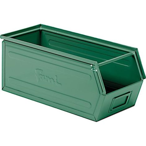 STAHLBEHÄLTERmm B=200 T=500 H=200 Gr. 3P4 Grün Ral6011