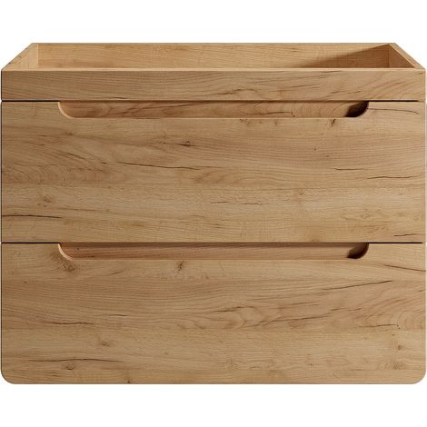 Meuble sous vasque suspendu coloris naturel - 80 cm - ARUBA (1/3)