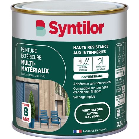 SYNTILOR vernice multimateriale per esterni satinata verde basco 0,5 l SYNTILOR