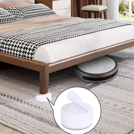 piezas,Patas para mesas de muebles,Patas para armarios,Patas redondas para sofás,Patas de acero al carbono para muebles,Componente de mesa,Blanco (1/4)
