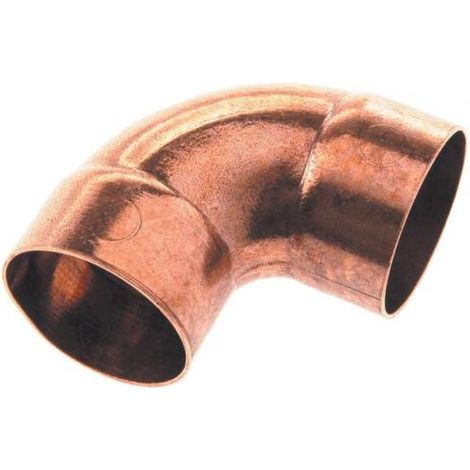 coude 90 degrès à souder en cuivre - petit rayon - femelle / femelle - diamètre 28 mm - sachet de 2 (1/2)