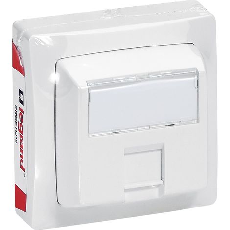Prise RJ 45 multimédia catégorie 5e FTP appareillage saillie blanc LEGRAND 097618