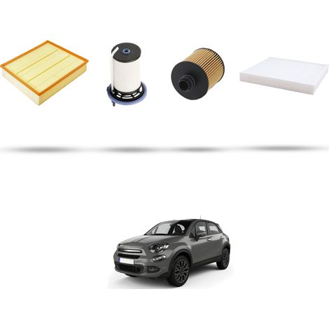 Kit tagliando 4 filtri compatibile con Fiat 500X 1.6 MultiJEt CRD 88kw dal 2014 (1/5)