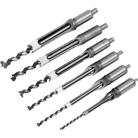 Lot de 6 mèches à mortaiser carrées pour le travail du bois (1/5)