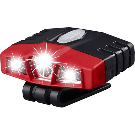 Lampe Frontale avec Capteur Infrarouge, Casquette Lampe Frontale pour Pêche, Camping, Baseball (1/5)