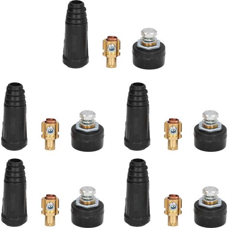 5er-Pack Schnellverbinder für Schweißkabel, europäischer Stecker- und Buchsensatz 200–315 A für Schweißgeräte (1/5)