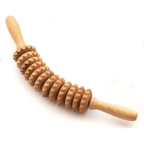 HONORNIC - Rouleau de massage en bois, masseur de cuisses