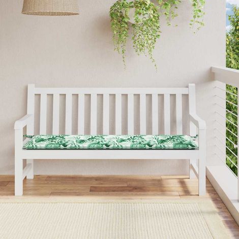 Coussin de banc Motif feuille 200 x 50 x 3 cm Tissu Oxford (1/5)