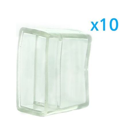 10 PZ Gommini PVC Morbida 14X7 mm per Chiusure Striscia Bobina Led Impermeabile (1/3)