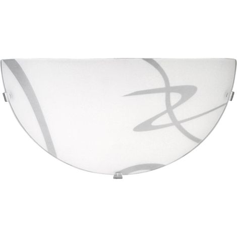 Applique Uniquement métal / plastique blanc de verre / Ø30cm transparent (1/3)