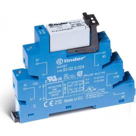 Interface modulaire à relais 1RT 16A 12V DC sensible bornes à cage FINDER 380170120050