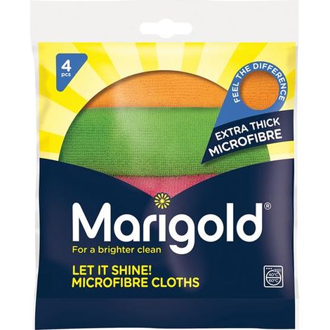 Marigold 150442 Let It Shine Microfibre Cloths x 4 MGD150442