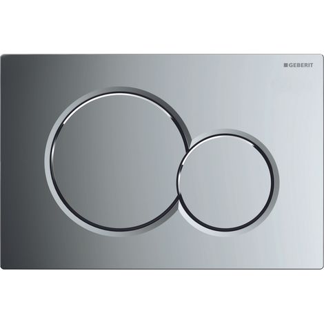 Plaque de commande WC Geberit Sigma01 – Double touche – Chromée – Installation rapide sans outil – Compatible réservoirs encastrés