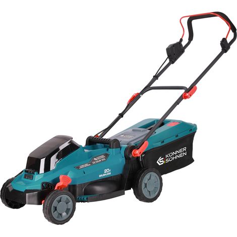 Cortacésped inalámbrico Könner & Söhnen KS 33LM-20V, ancho de corte de 33 cm, motor sin escobillas, ajuste de altura, ligero y silencioso, ideal para jardines pequeños. (1/5)
