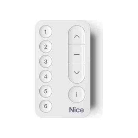 Nice MINIDOMI6 - Mini-trasmettitore bidirezionale portatile, 6 canali, bianco