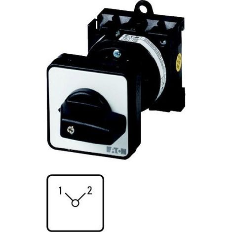 Inverseur Contacts: 2 20A 1-2 90° à accrochage encastré fixation arrière 000086312 EATON T0-1-8220/Z