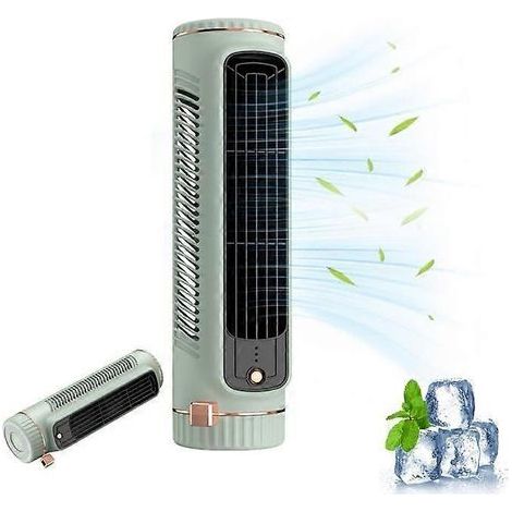 Leiser Turmventilator, Luftkühler, Klimaanlage, Turmventilator, 3 Geschwindigkeitsstufen, USB-aufladbar, umweltfreundlich (1/5)