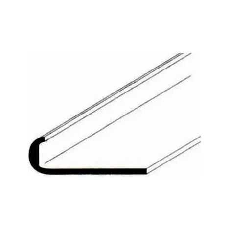 PROFILO UNGHIETTA IN ALLUMINIO ANODIZZATO IN BARRE DA 2 METRI  LARGHEZZA 18 mm (1/4)