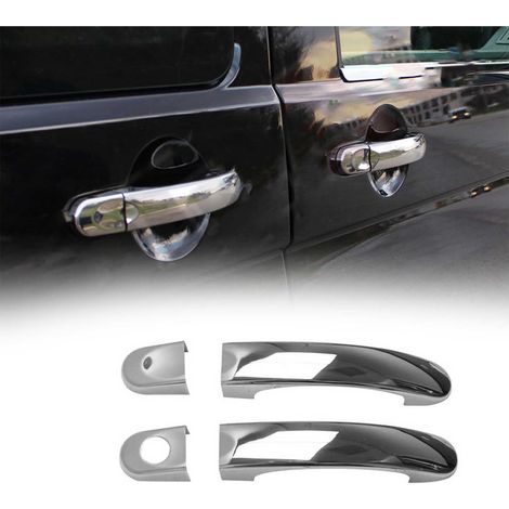 OMAC Couverture de poignée de porte Compatible avec VW Transporter T5 2003-2015 en Acier chromé