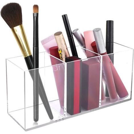 Box to brushes - Box of storage - Three compartment - Multifunctional - suitable for the bedroom and the room of bath (1/5)