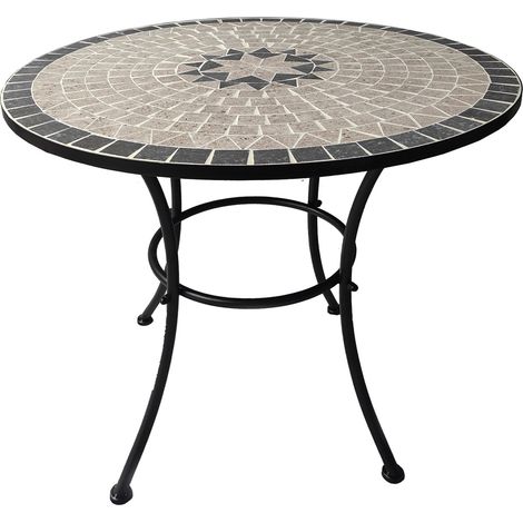 TAVOLO DECORO MOSAICO 'AURORA' Ø cm 80 x h.70 - LIF