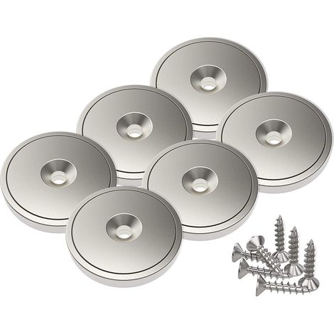 6 pièces Aimants en néodyme 25 kg force LED, 6 pièces - 5 mm, blanc naturel, pour salon, chambre et bureau (1/5)