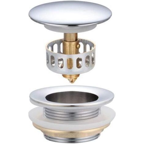 Bonde Lavabo Universel, Bouchon de Lavabo Pop-Up avec Joints pour Baignoire, Cuisine, lavabo (1/4)