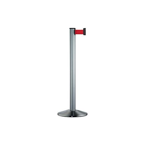 Poste de aluminio con cinta  poste de cromo cepillado 