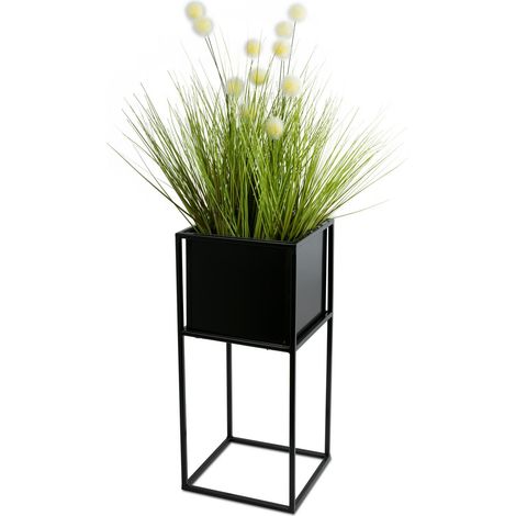 Supporto per fiori moderno nero, 50 cm