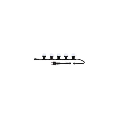 Guirlande lumineuse d'extérieur 10m – 10 ampoules E27 blanches remplaçables – 500 lumens – IP65 – 3000K blanc chaud – Connectable (1/5)