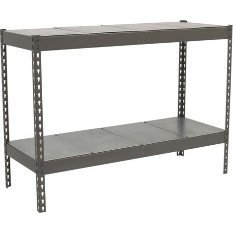 SimonRack Scaffale Industriale, 900x1500x750 mm, 2 Ripiani in Metallo, Portata 600 kg per Ripiano, Scaffale Carichi Pesanti, Grigio/Zincato – Simonforte (1/3)