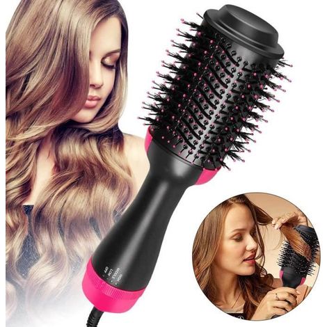 Brosse Soufflante Rotative, Sèche-Cheveux Brosse à Cheveux Fer à friser Défrisant Bigoudi et Brosse à Cheveux à ions Négatifs (1/4)