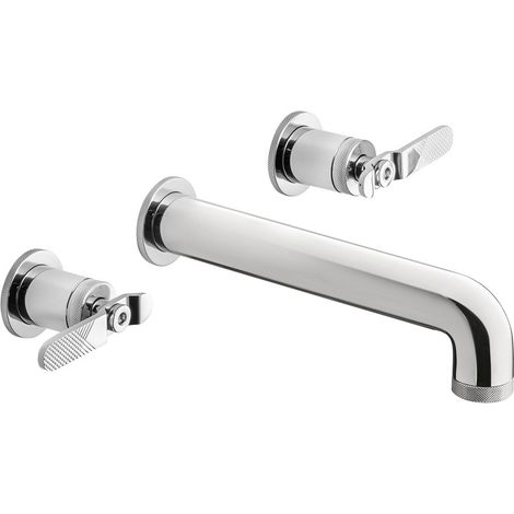 PRESTO 7975600 STREM Grifo De Lavabo Mural Bimando Pulsador Lever - ref: 7975600 (1/2)