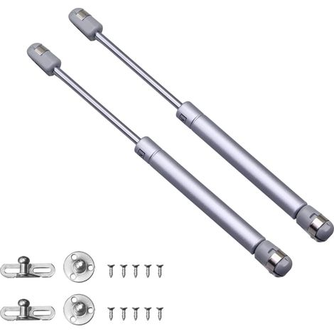 2PCS 100N Verin Hydraulique, Charnière Porte Placard, Amortisseur Porte Placard, Ressort de Compression, Quincaillerie de Placards pour Levage Porte Armoire Meuble Cuisine Penderie à Chambre (1/4)