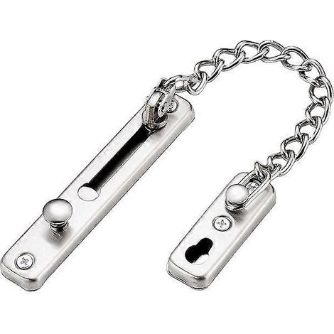 Chaîne de sécurité pour porte, verrou de porte, chaîne en acier inoxydable moulé, verrou de porte avant, protection anti-rayures. (1/4)