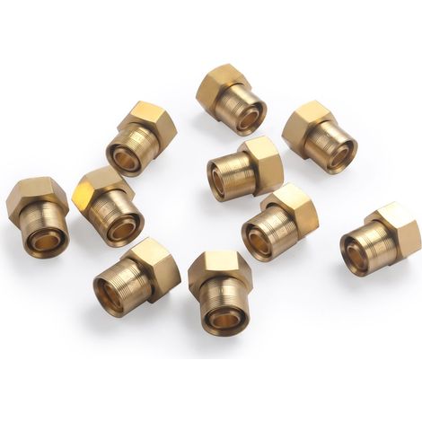 Noyon & Thiebault – Raccord femelle écrou libre à glissement pour tube PER Ø16 – F15x21 (1/2) – Laiton brut – Résistance 6 bar – Alimentation eau chaude/froide