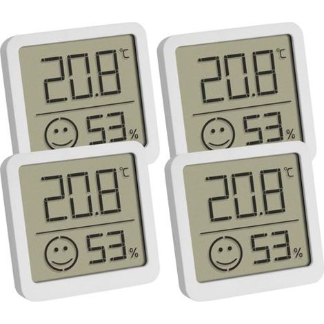 TFA 30.5053.02.04 4er Set weiß Digitales Thermo Hygrometer (1/5)