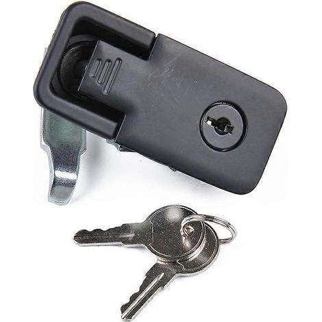 Serrure à poignée en T pour porte de coffre à outils de camping-car/caravane avec 2 clés, compatible avec les armoires électriques de remorques, camions, caravanes et camping-cars. (1/5)