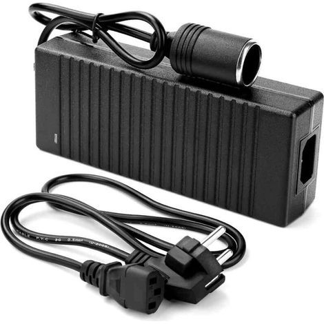 220V auf 12V Spannungswandler: 180W/15A Kfz-Netzteil, AC/DC-Netzteil mit Zigarettenanzünderstecker für Kompressorkühler und Autostaubsauger (1/4)