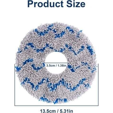 Teli da pulizia sostitutivi, diametro 13,5 cm, interno 3,5 cm, compatibili con accessori aspirapolvere T20, T20pro, T20max, T20 max plus, T20 pro plus, blu, 6 pezzi (1/4)