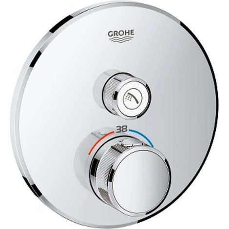 Grohe Grohtherm SmartControl - Mitigeur thermostatique encastré de douche avec 1 sortie, chrome 29118000 (1/2)