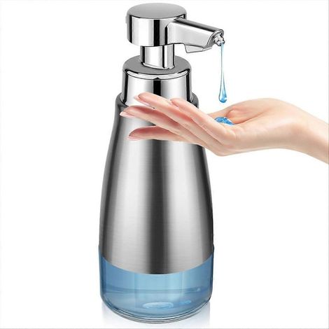 Distributeur de savon automatique sans contact en acier inoxydable, distributeur de savon liquide pour les mains et la vaisselle, électrique. (1/5)