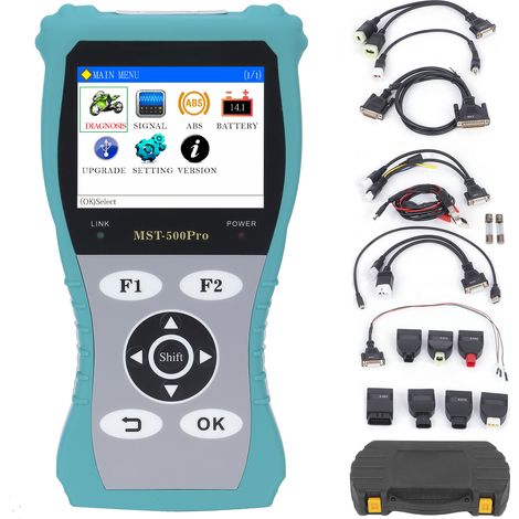 GARRYFIZH Scanner de moto OBD2, lecteur de Codes d'erreur, outil de Diagnostic professionnel, écran LCD 3,5 pouces, pour SUZUKI PIAGGIO